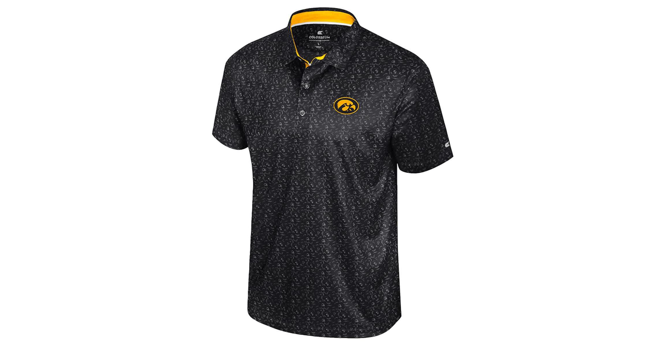 NCAA Iowa Hawkeyes Football Print Polo