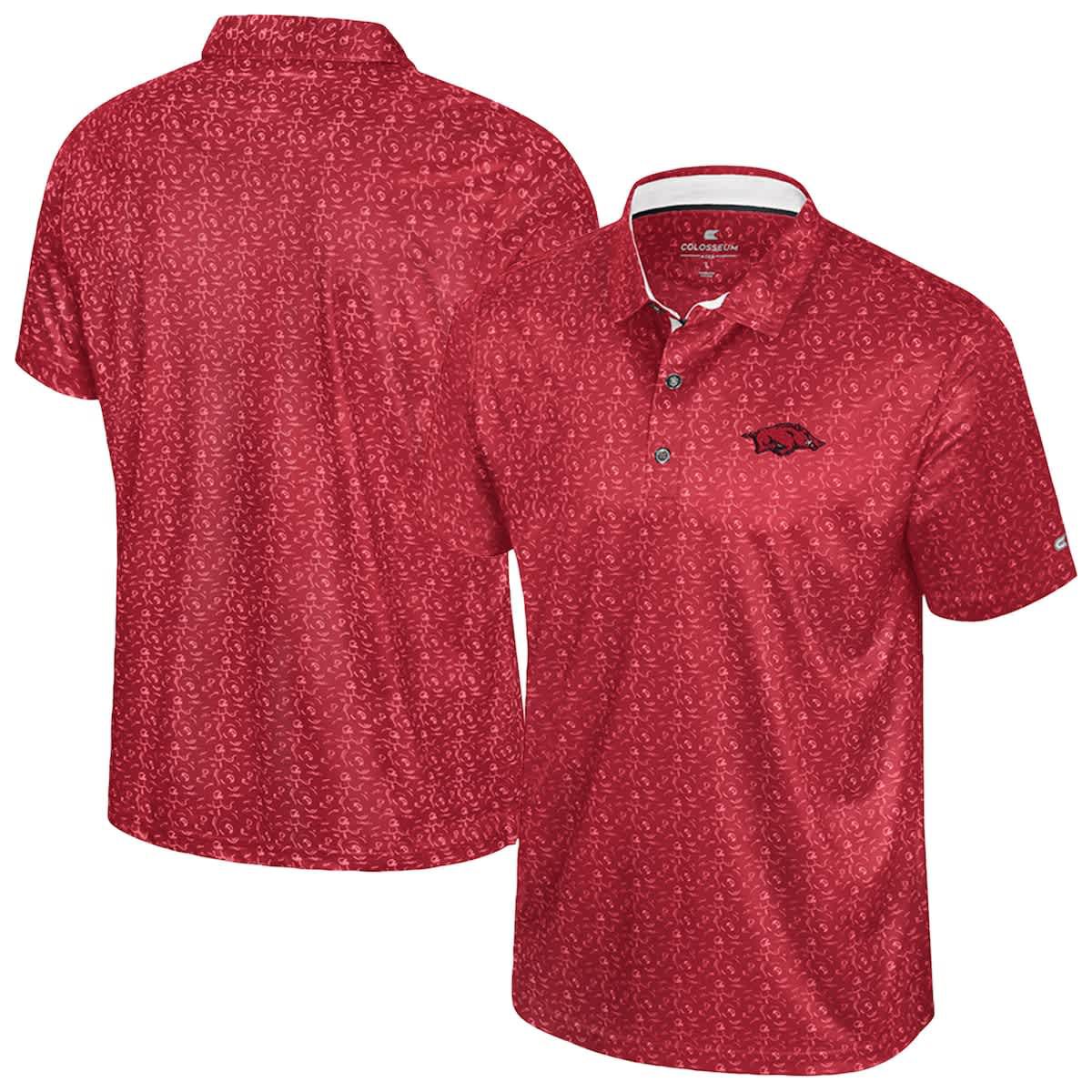 NCAA Arkansas Razorbacks Football Print Polo