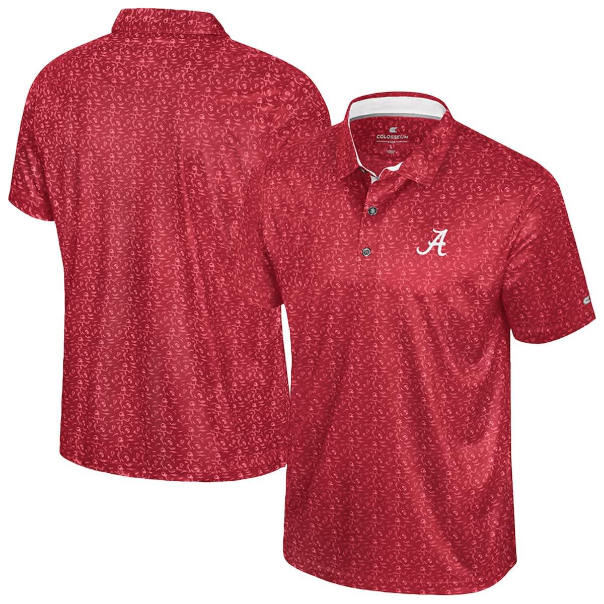 Alabama Crimson Tide NCAA Alabama Tide Football Print Polo