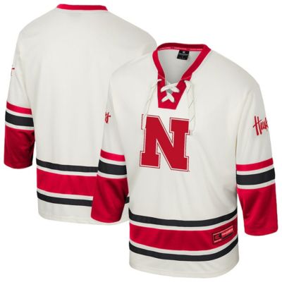 Colosseum Men's NCAA Nebraska Huskers Puck Proud Fashion Hockey Jersey, Small