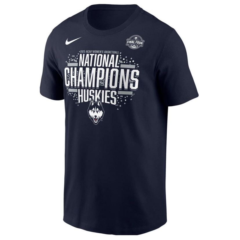 Connecticut Huskies NCAA Nike UConn Huskies 2025 NCAA Basketball National s Locker Room T-Shirt