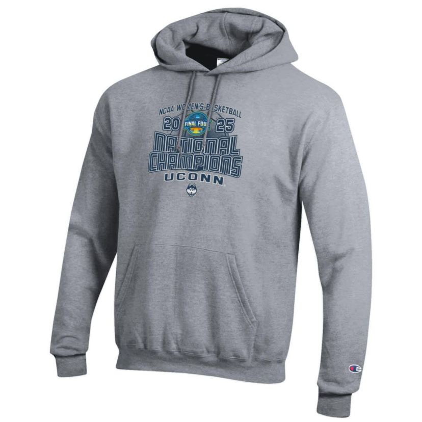 Connecticut Huskies NCAA UConn Huskies 2025 NCAA Basketball National s Eco Powerblend Pullover Hoodie
