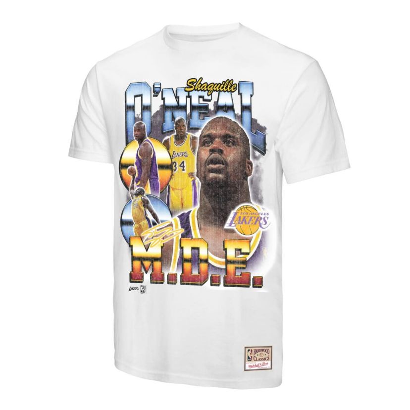 NBA Shaquille ONeal Los Angeles Lakers Commemorative Collage T-Shirt
