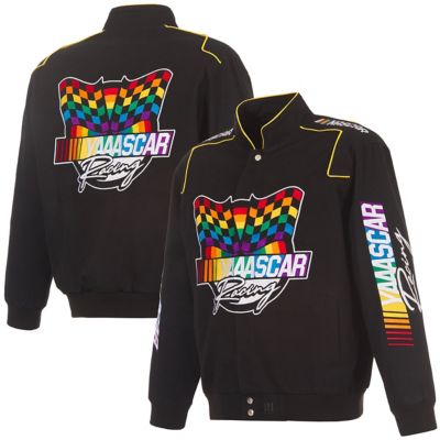JH Design Men's NASCAR Merchandise YAAASCAR Pride Full-Snap Jacket