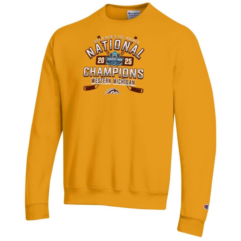 NCAA Unisex Western Michigan Broncos 2025 NCAA Frozen Four Ice Hockey National s Eco Powerblend Pullover Sweatshirt