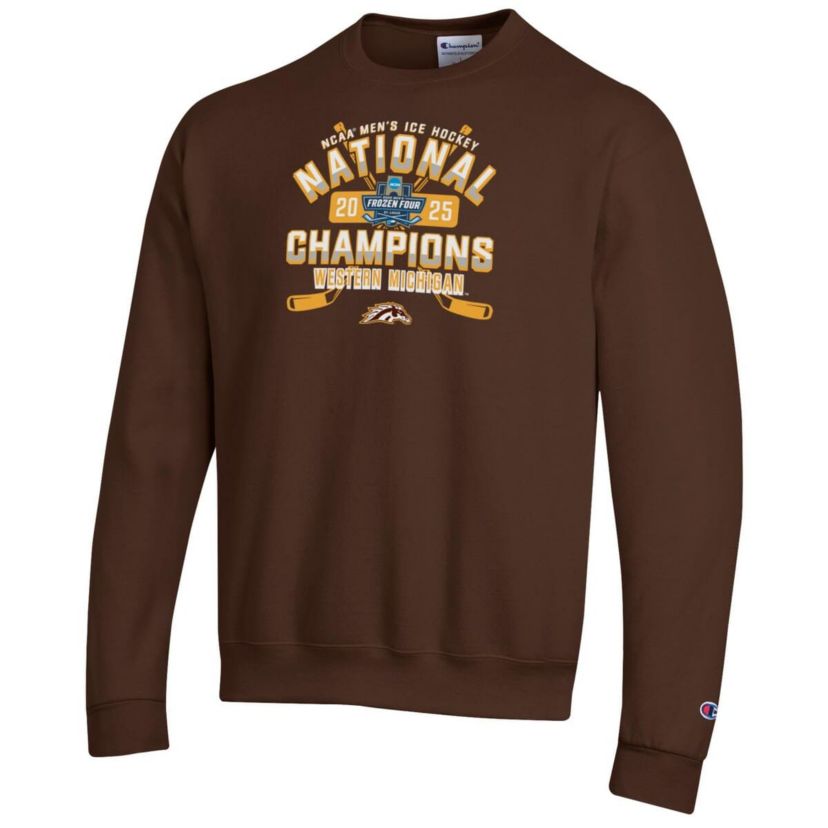 NCAA Unisex Western Michigan Broncos 2025 NCAA Frozen Four Ice Hockey National s Eco Powerblend Pullover Sweatshirt
