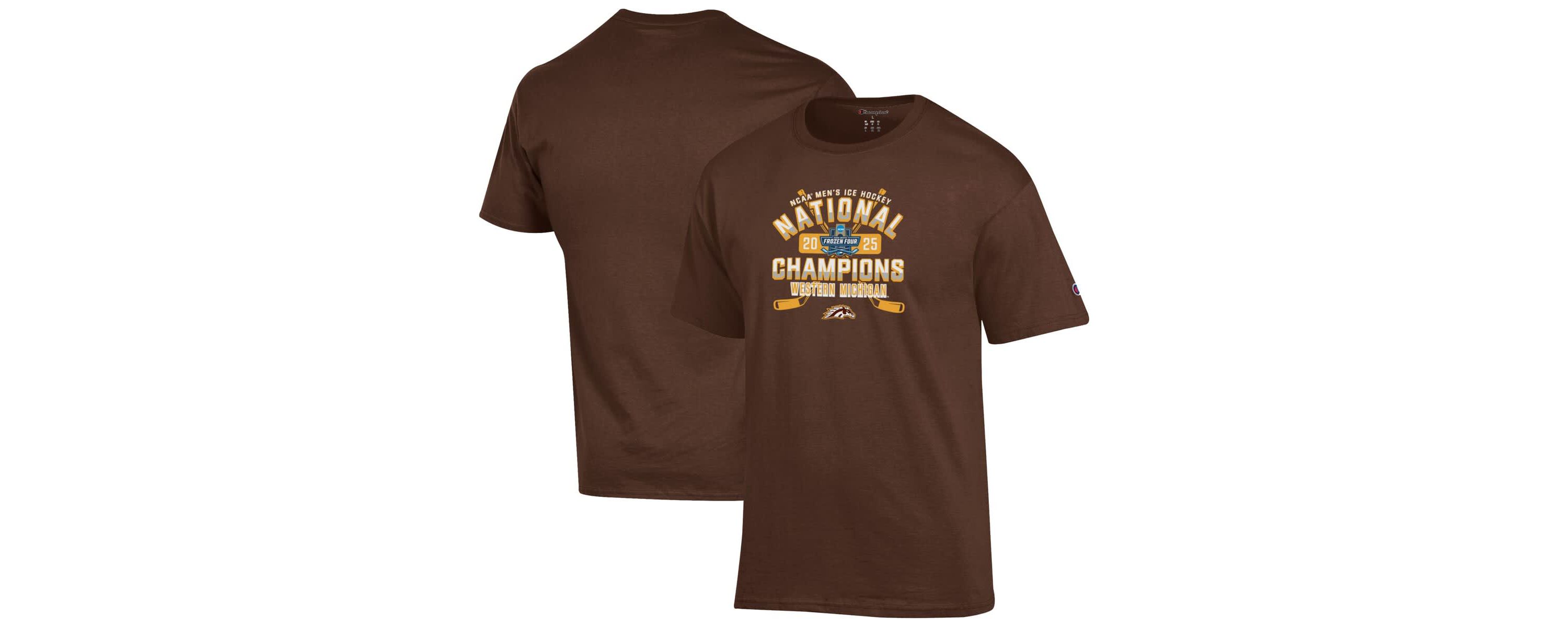 NCAA Unisex Western Michigan Broncos 2025 NCAA Frozen Four Ice Hockey National s T-Shirt