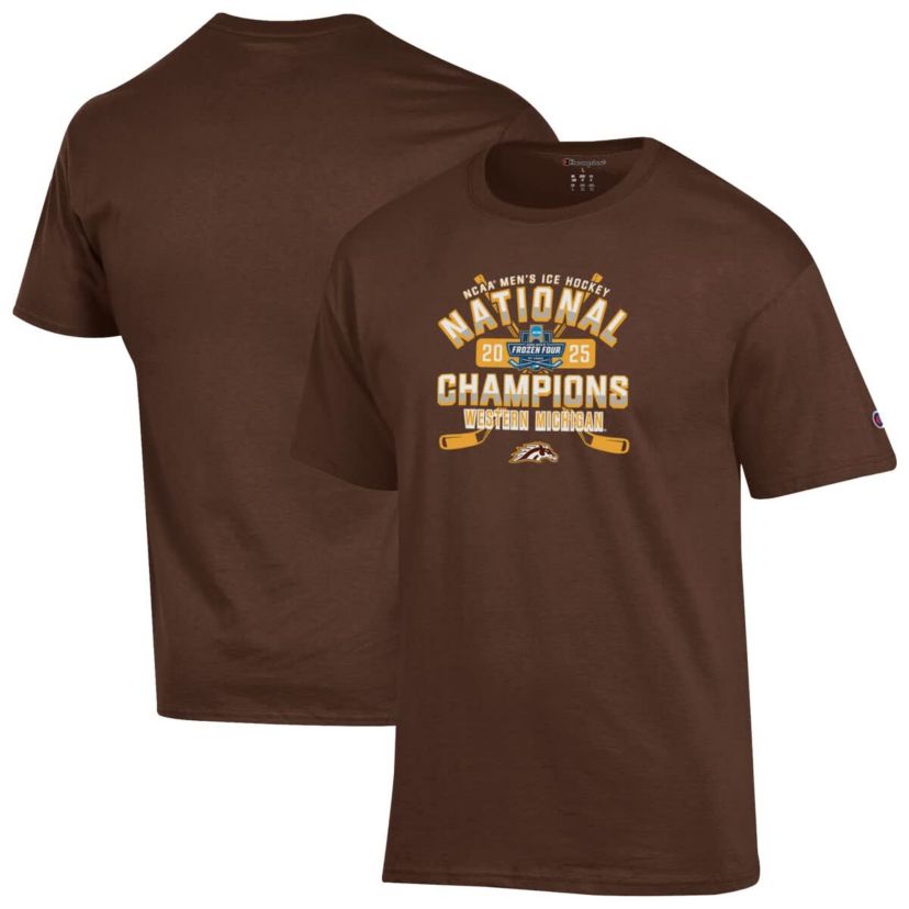 NCAA Unisex Western Michigan Broncos 2025 NCAA Frozen Four Ice Hockey National s T-Shirt