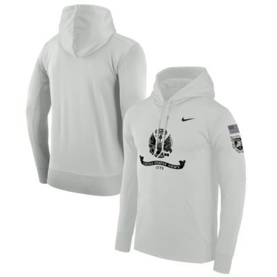 Men's Army Black Knights NCAA Nike Army Knights Army 250 Collection Therma Hoodie, Gray, Medium