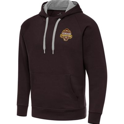 Antigua Men's NCAA Western Michigan Broncos 2025 NCAA Frozen Four Ice Hockey National s Victory Pullover Hoodie, Brown, Small