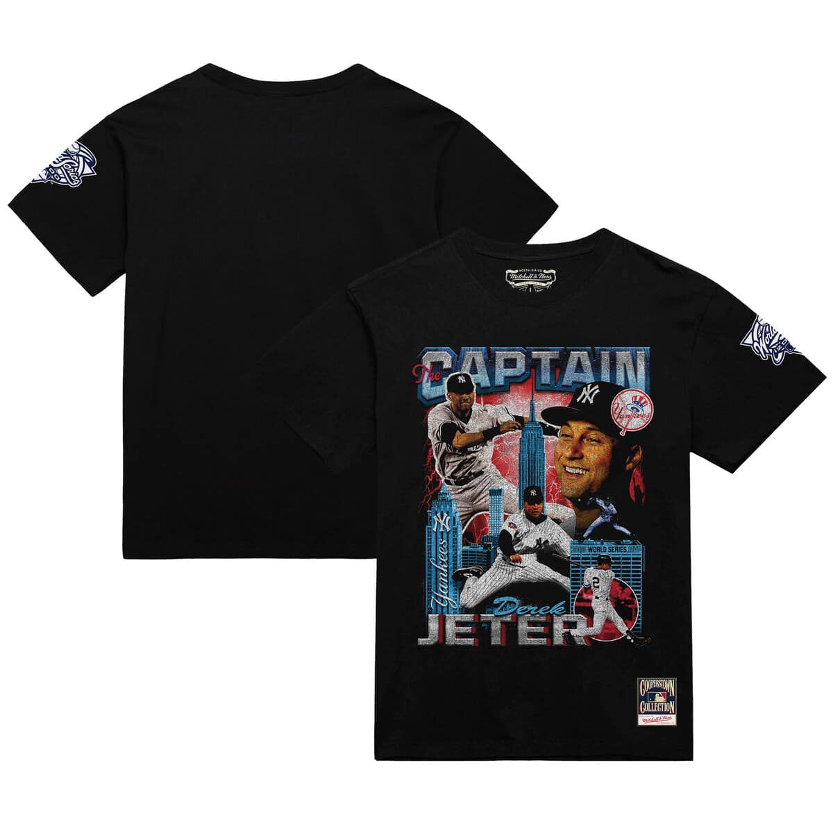 MLB Derek Jeter New York Yankees 2000 World Series MVP Collage T-Shirt