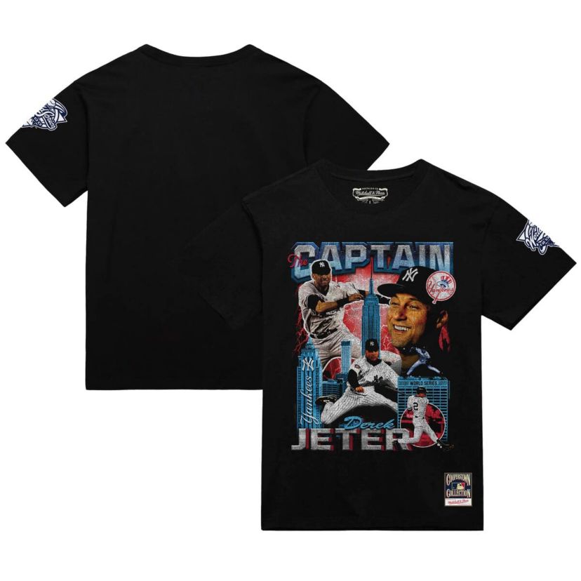 MLB Derek Jeter New York Yankees 2000 World Series MVP Collage T-Shirt