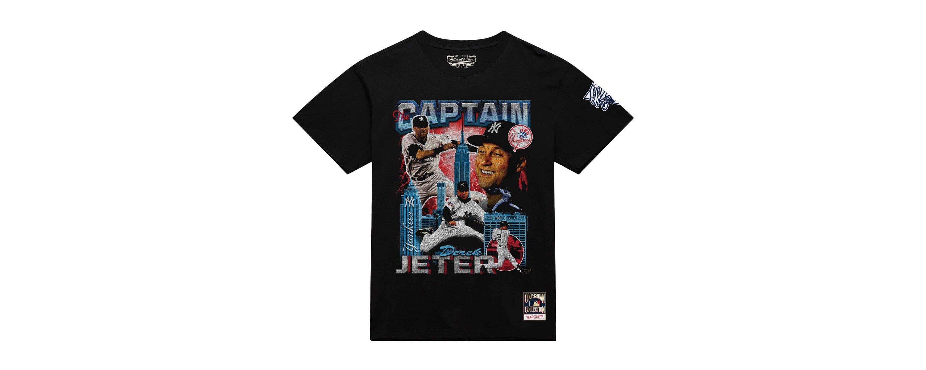 MLB Derek Jeter New York Yankees 2000 World Series MVP Collage T-Shirt