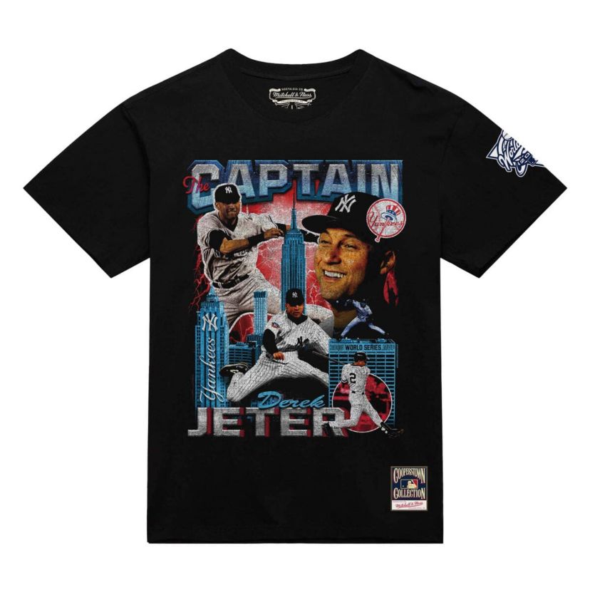 MLB Derek Jeter New York Yankees 2000 World Series MVP Collage T-Shirt
