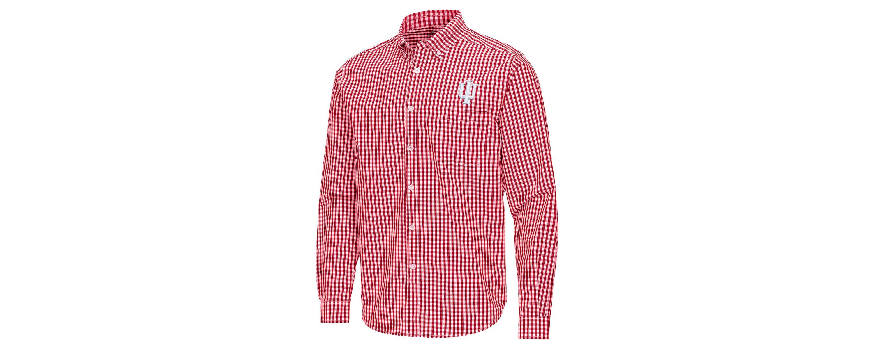 NCAA Indiana Hoosiers Ellis Woven Tri-Blend Long Sleeve Button-Down Shirt