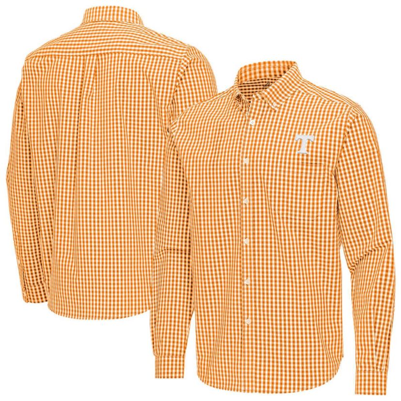 NCAA Tennessee Tennessee Volunteers Ellis Woven Tri-Blend Long Sleeve Button-Down Shirt