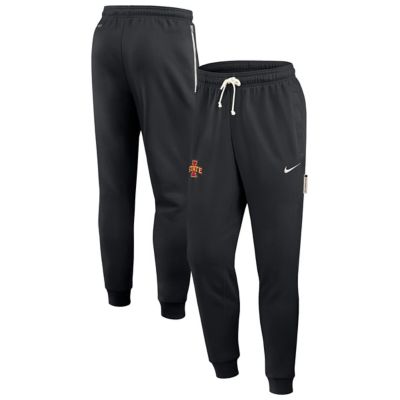Men's NCAA Nike Iowa State Cyclones 2025 Sideline Standard Issue Dri-FIT Taper Sweatpants, Black, 3XL