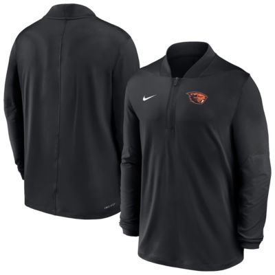 Men's NCAA Nike Oregon State Beavers Dri-FIT Half-Zip Pullover, Black, 2XL