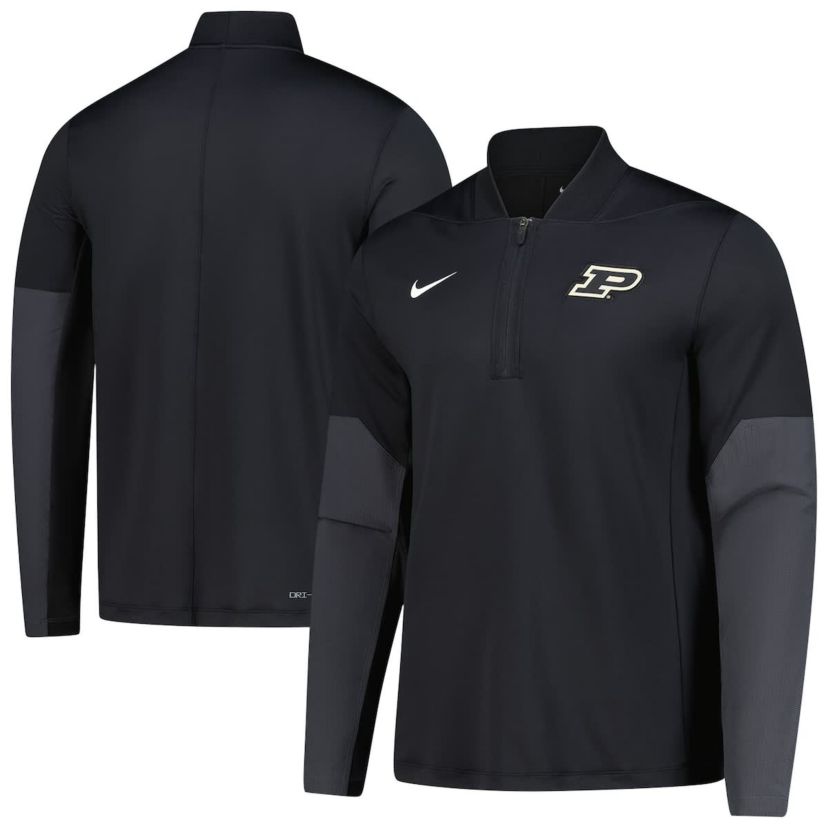 NCAA Nike Purdue Boilermakers Dri-FIT Half-Zip Pullover
