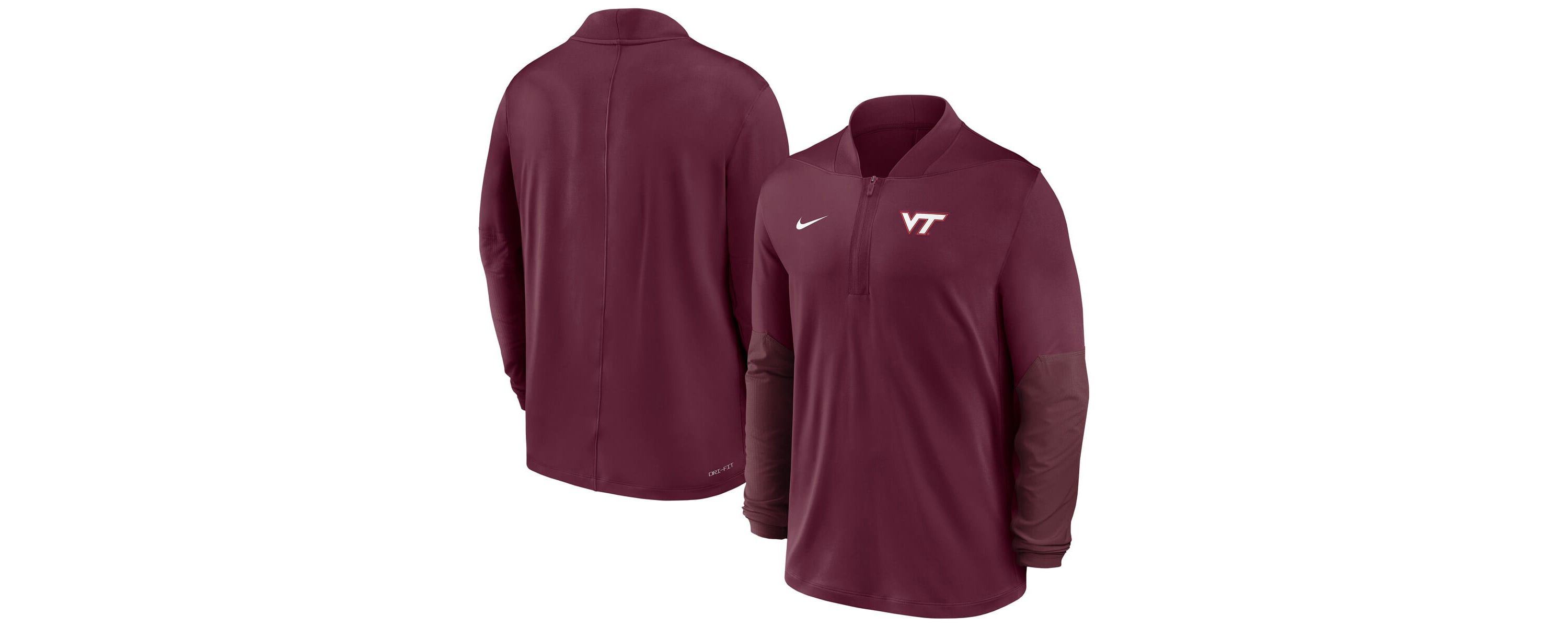 NCAA Nike Virginia Tech Hokies Dri-FIT Half-Zip Pullover