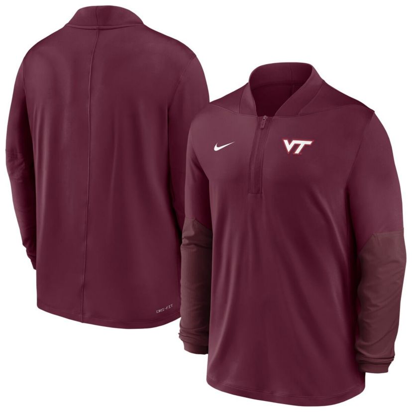 NCAA Nike Virginia Tech Hokies Dri-FIT Half-Zip Pullover