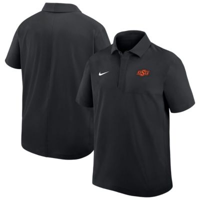 Men's NCAA Nike Oklahoma State Cowboys Woven Polo, Black, 2XL