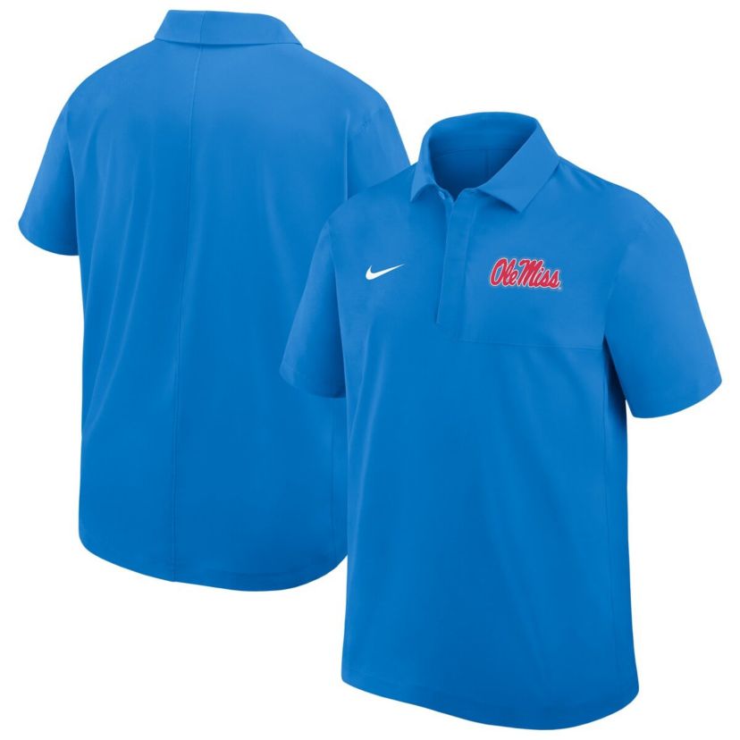 NCAA Nike Powder Ole Miss Rebels Woven Polo