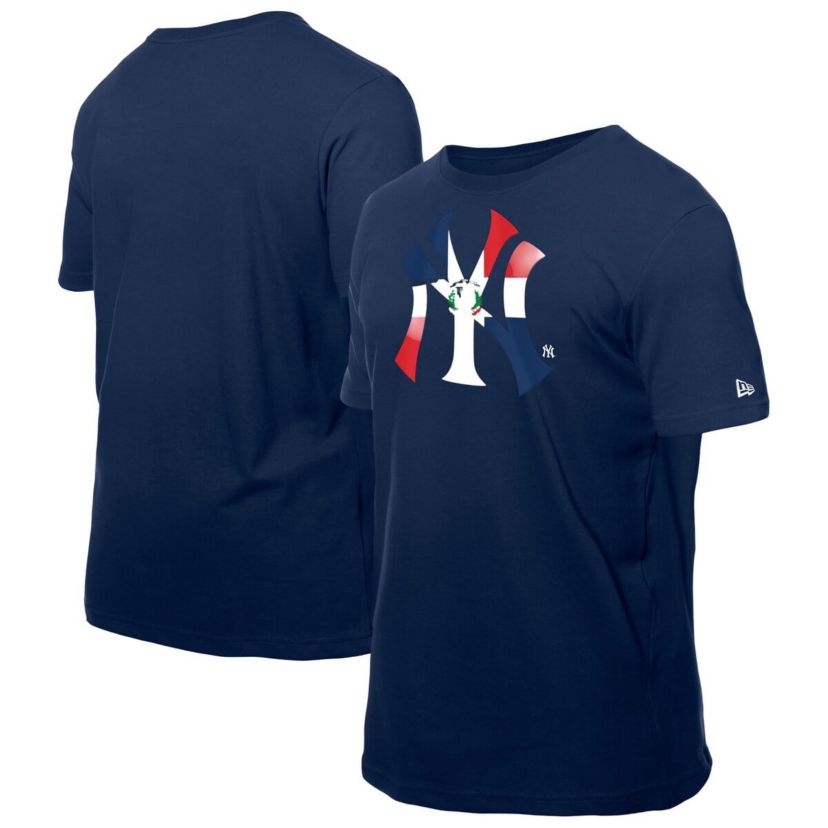 MLB New York Yankees Dominican Republic Flag Logo T-Shirt