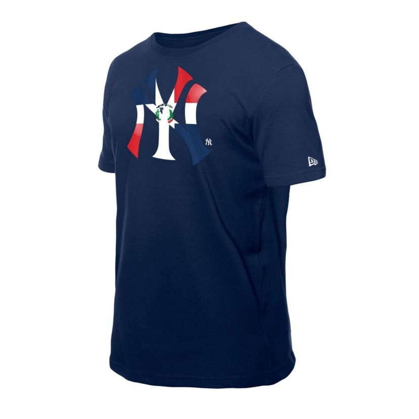 MLB New York Yankees Dominican Republic Flag Logo T-Shirt