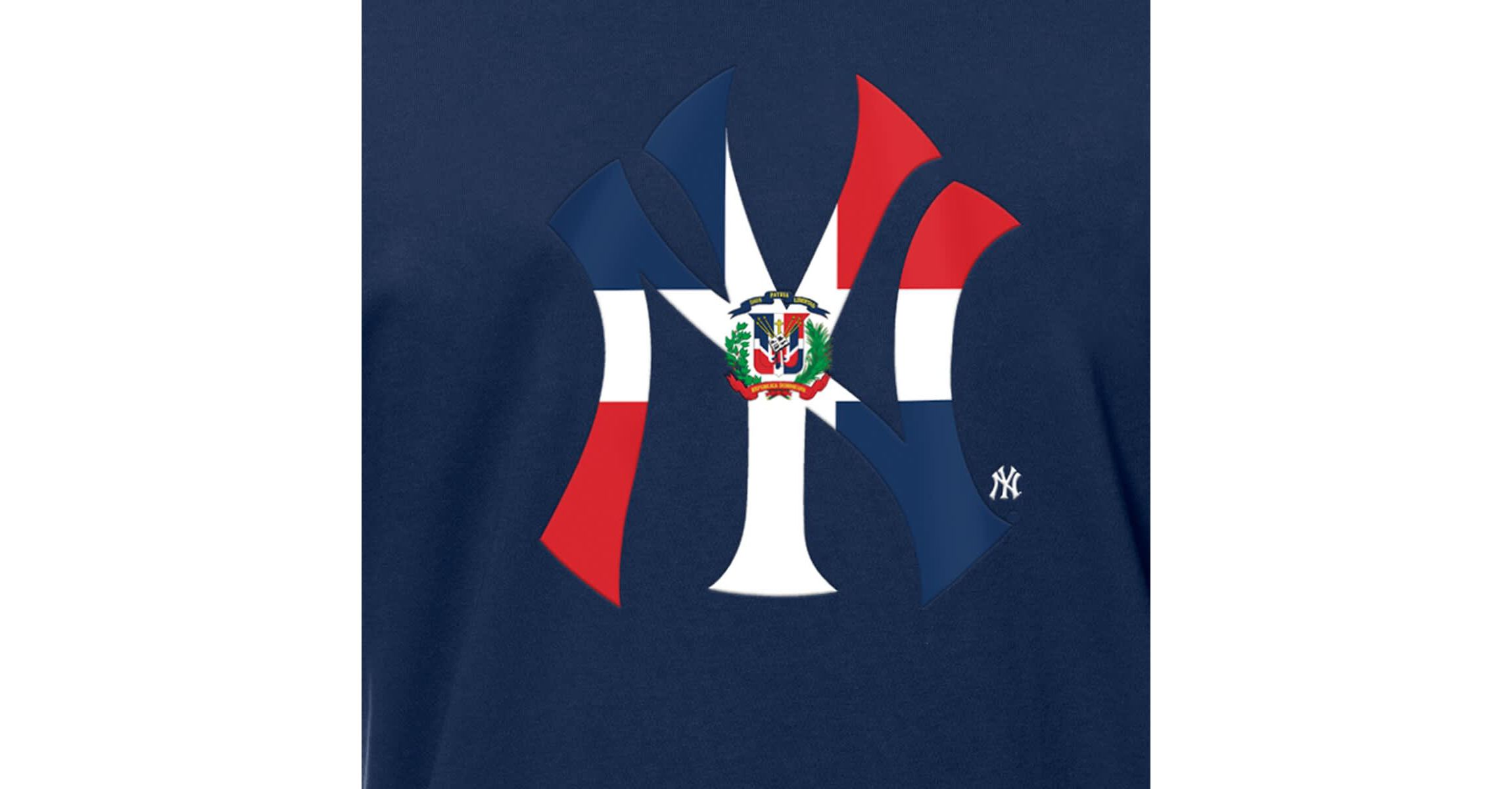 MLB New York Yankees Dominican Republic Flag Logo T-Shirt