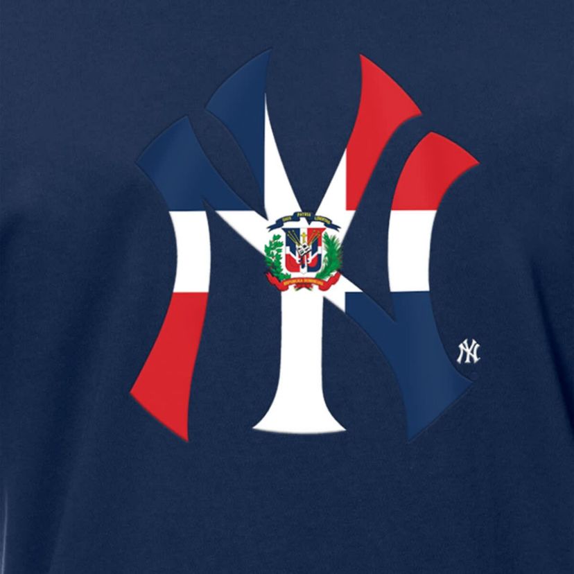 MLB New York Yankees Dominican Republic Flag Logo T-Shirt