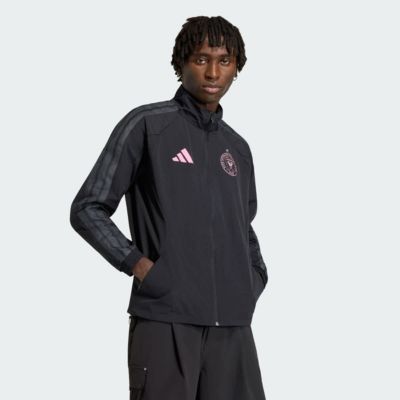 adidas Men's MLS Inter Miami CF 2026 Anthem Raglan Full-Zip Jacket, Black, Medium