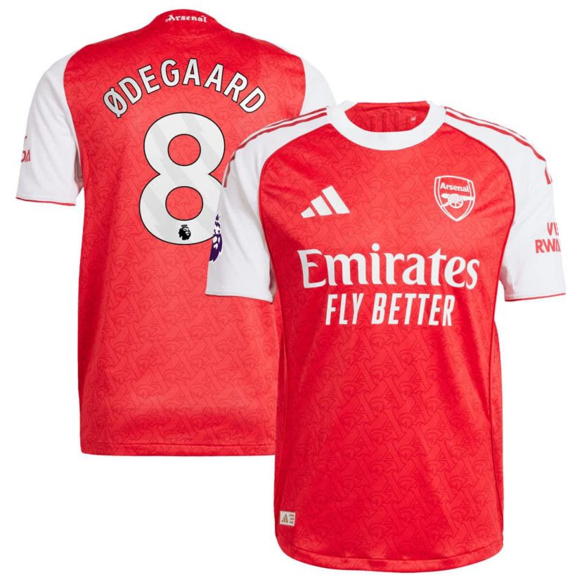 International Clubs Martin Ødegaard Arsenal 2025/26 Home Authentic Player Jersey