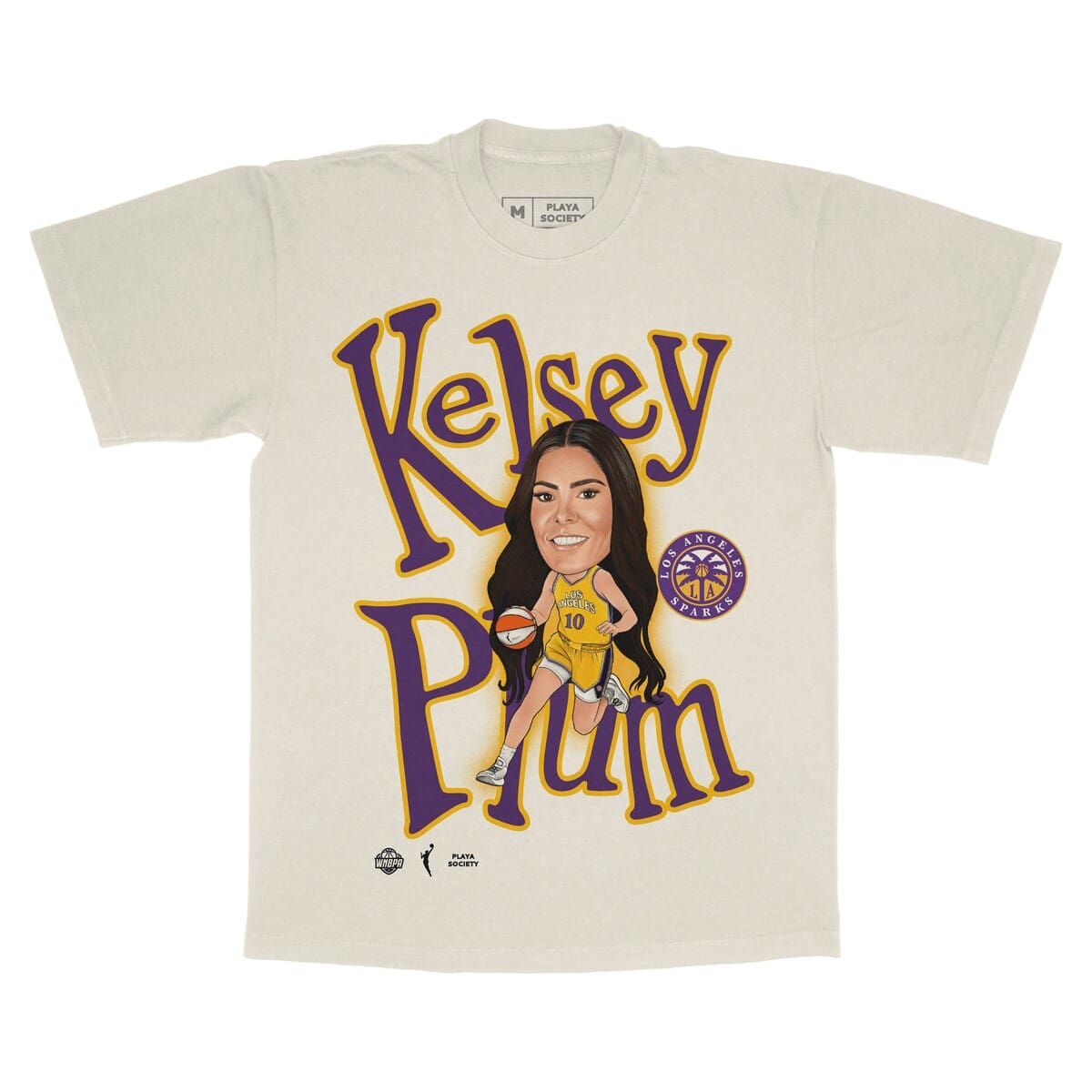 WNBA Unisex Kelsey Plum Los Angeles Sparks Sketch T-Shirt