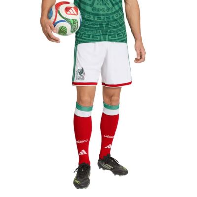 adidas Men's Soccer National Teams Mexico National Team FIFA x World Cup 2026 Replica Shorts, White, Medium