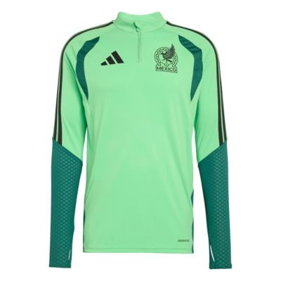 adidas Men's Soccer National Teams Mexico National Team FIFA x World Cup 2026 Tiro Quarter-Zip Training Top, Green, 2XL