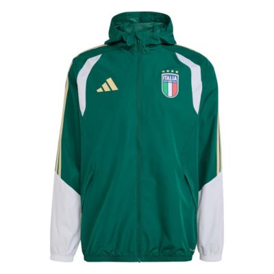 adidas Men's Soccer National Teams Italy National Team FIFA x World Cup 2026 Tiro All Weather Full-Zip Jacket, Green, 2XL