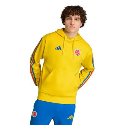 adidas Men's Soccer National Teams Colombia National Team FIFA x World Cup Alphaskin Fleece Hoodie, Yellow, 2XL