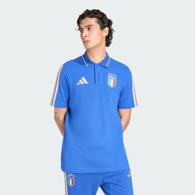 adidas Men's Soccer National Teams Italy National Team FIFA x World Cup Alphaskin Polo, Blue, Large
