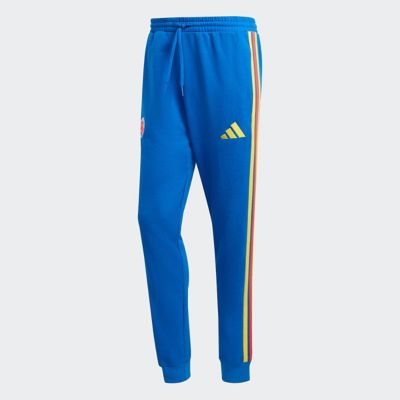 adidas Men's Soccer National Teams Colombia National Team FIFA x World Cup Alphaskin Fleece Pants, Blue, XL