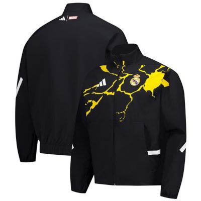 adidas Men's La Liga Real Madrid x Marvel Anthem Full-Zip Jacket, Black, XL