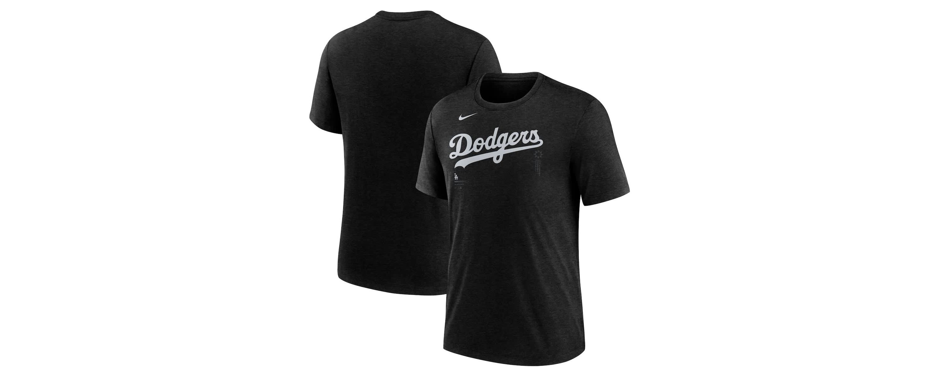 MLB Nike Los Angeles Dodgers Fashion Wordmark Tri-Blend T-Shirt