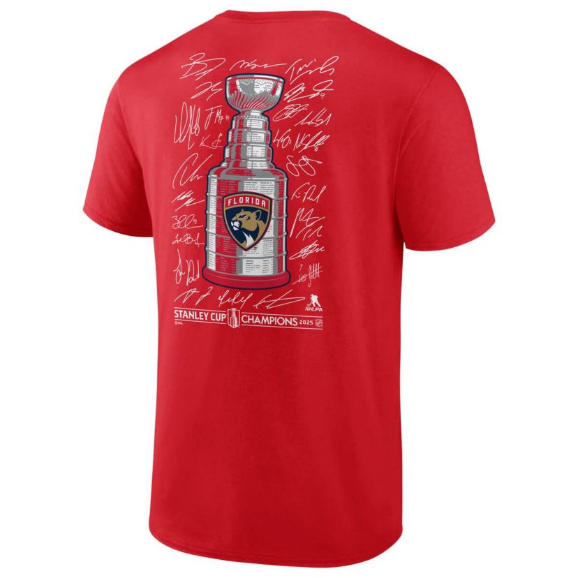 NHL Fanatics Florida Panthers 2025 Stanley Cup s Signature Roster T-Shirt