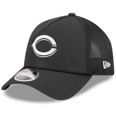 New Era Men's MLB Cincinnati Reds 2026 Batting Practice Apex 9FORTY Adjustable Trucker Hat, Black