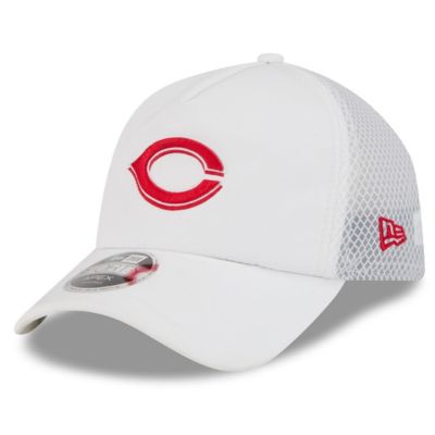 New Era Men's MLB Cincinnati Reds 2026 Batting Practice Apex 9FORTY Adjustable Trucker Hat, White