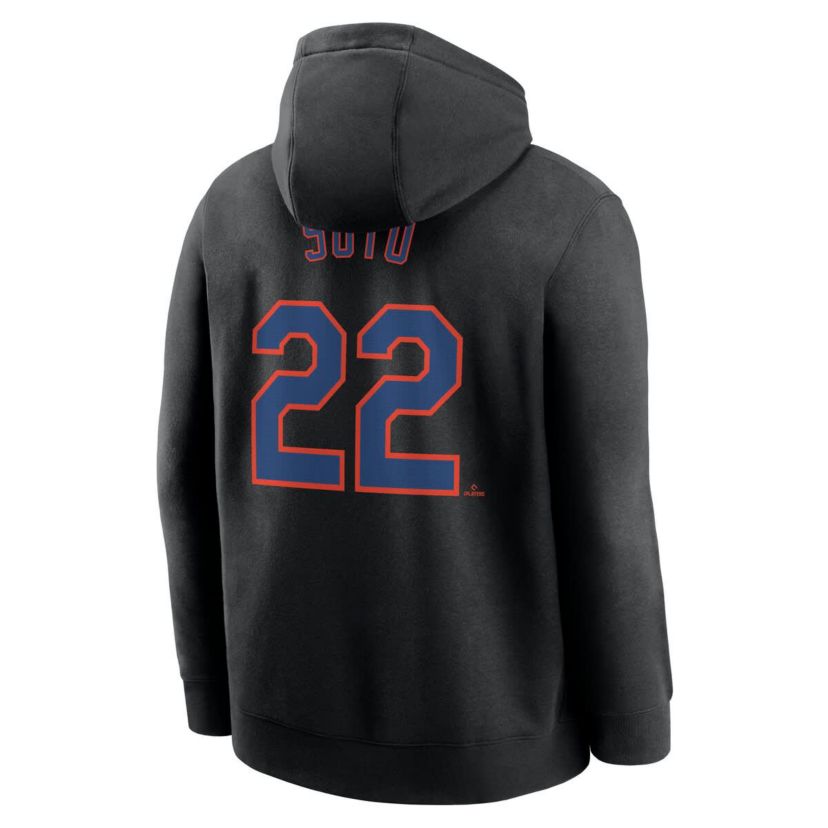 MLB Nike Juan Soto New York Mets Player Name & Number Club Fleece Pullover Hoodie