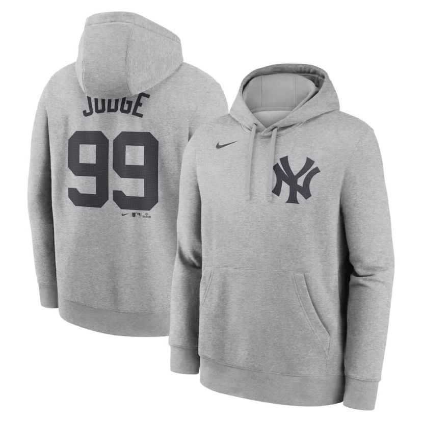 MLB Nike Aaron Judge New York Yankees Player Name & Number Club Fleece Pullover Hoodie