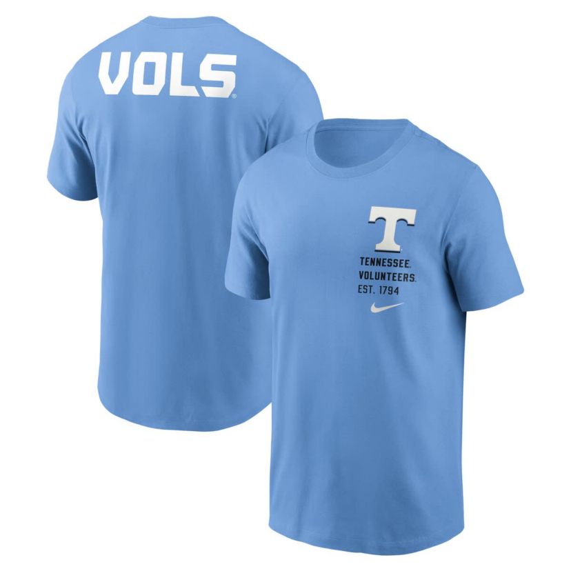 NCAA Nike Valor Tennessee Volunteers Record Shattered 2-Hit T-Shirt