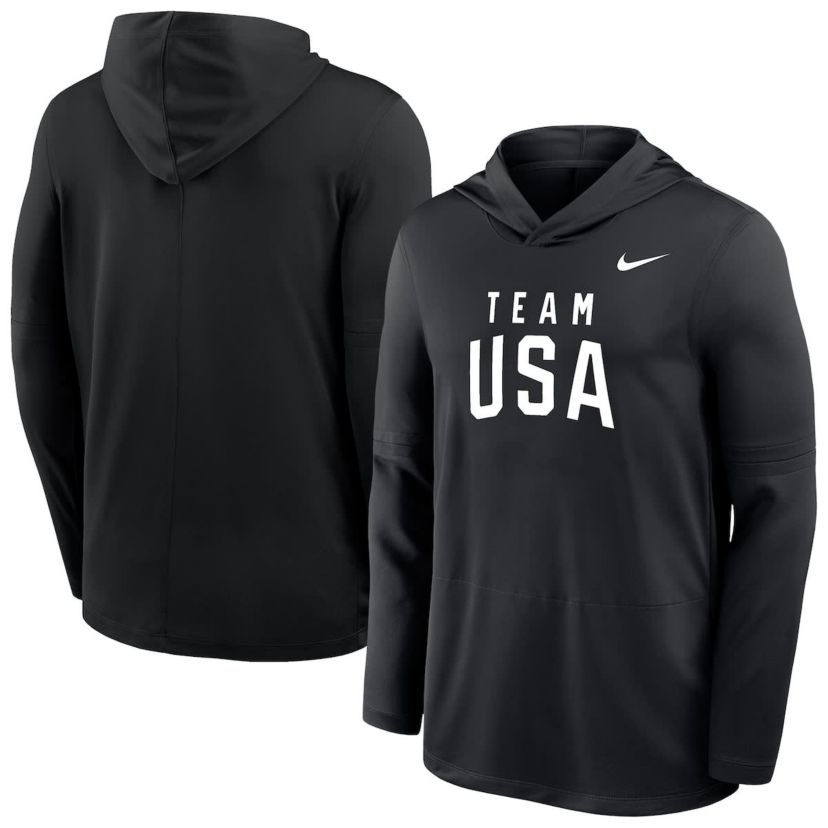 Olympics Nike Team USA Lightweight Dri-FIT Long Sleeve Hoodie T-Shirt