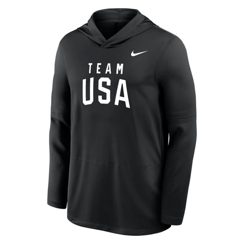 Olympics Nike Team USA Lightweight Dri-FIT Long Sleeve Hoodie T-Shirt